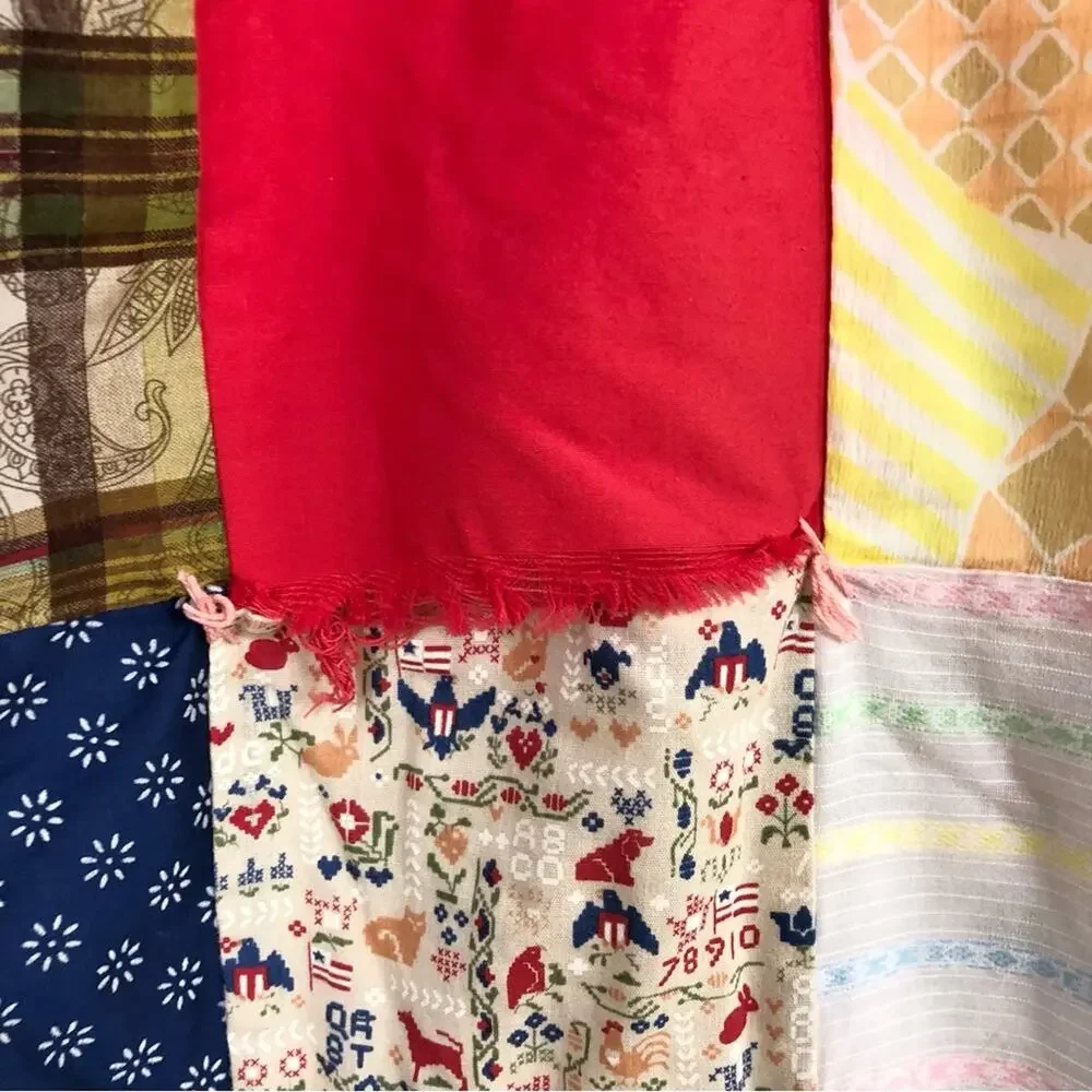 Vintage Handmade Multicolored Quilt